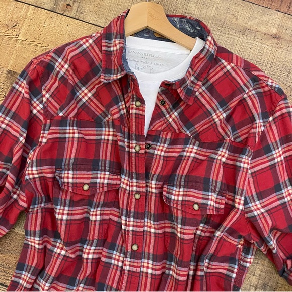 Weathered Classic Red Plaid Flannel by Jach’s Girlfriend - Picture 3 of 11